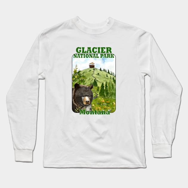 Glacier National Park, Huckleberry Trail Long Sleeve T-Shirt by MMcBuck